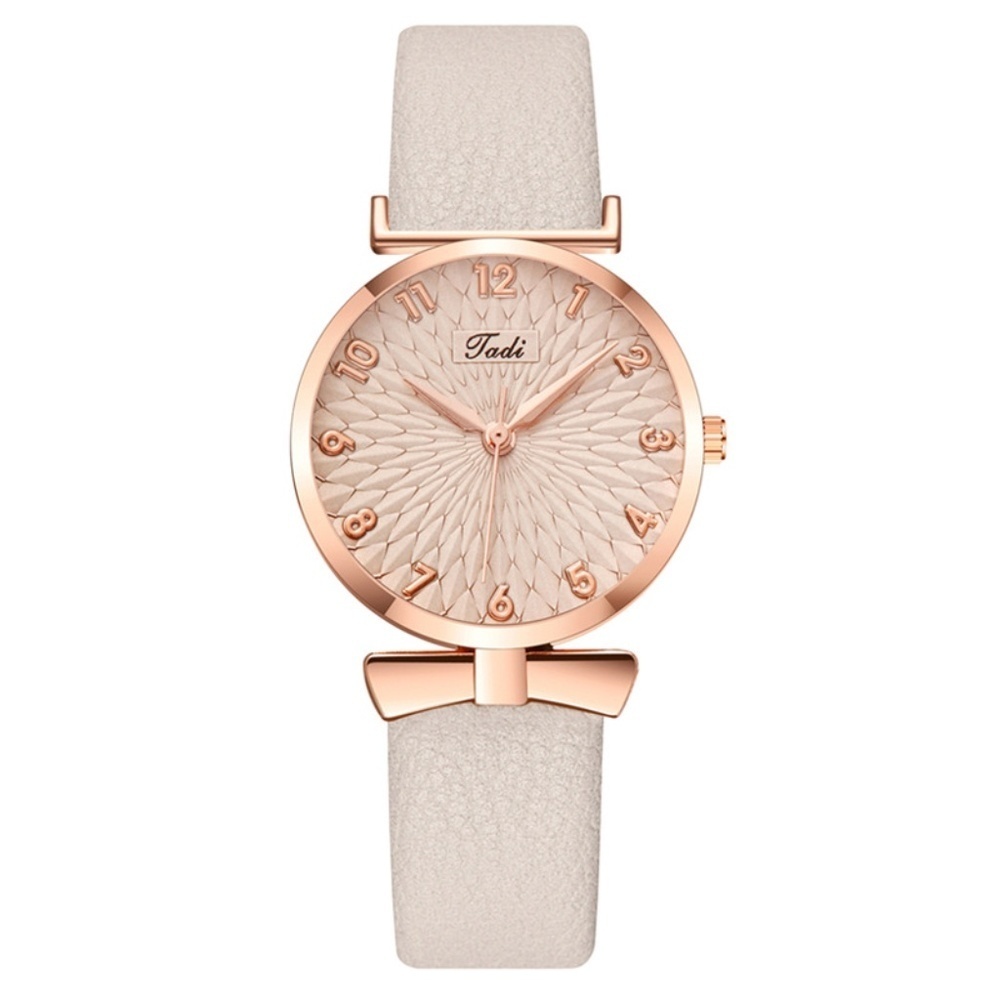 *ALOHI* Beige x Rose Gold Simple Fashion Quartz Watch